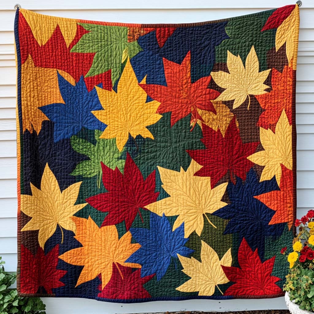 Harvest Maple Dream Quilted Blanket Cute Colorful Blanket Cute Fall Gifts For Girlfriend Harvest Maple Dream Quilted Blanket Cute Colorful Blanket Cute Fall Gifts For Girlfriend