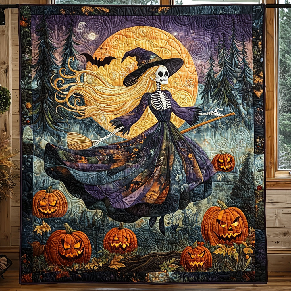 Haunted Threads Quilted Blanket Nice Throw Blanket Halloween Anniversary Gifts