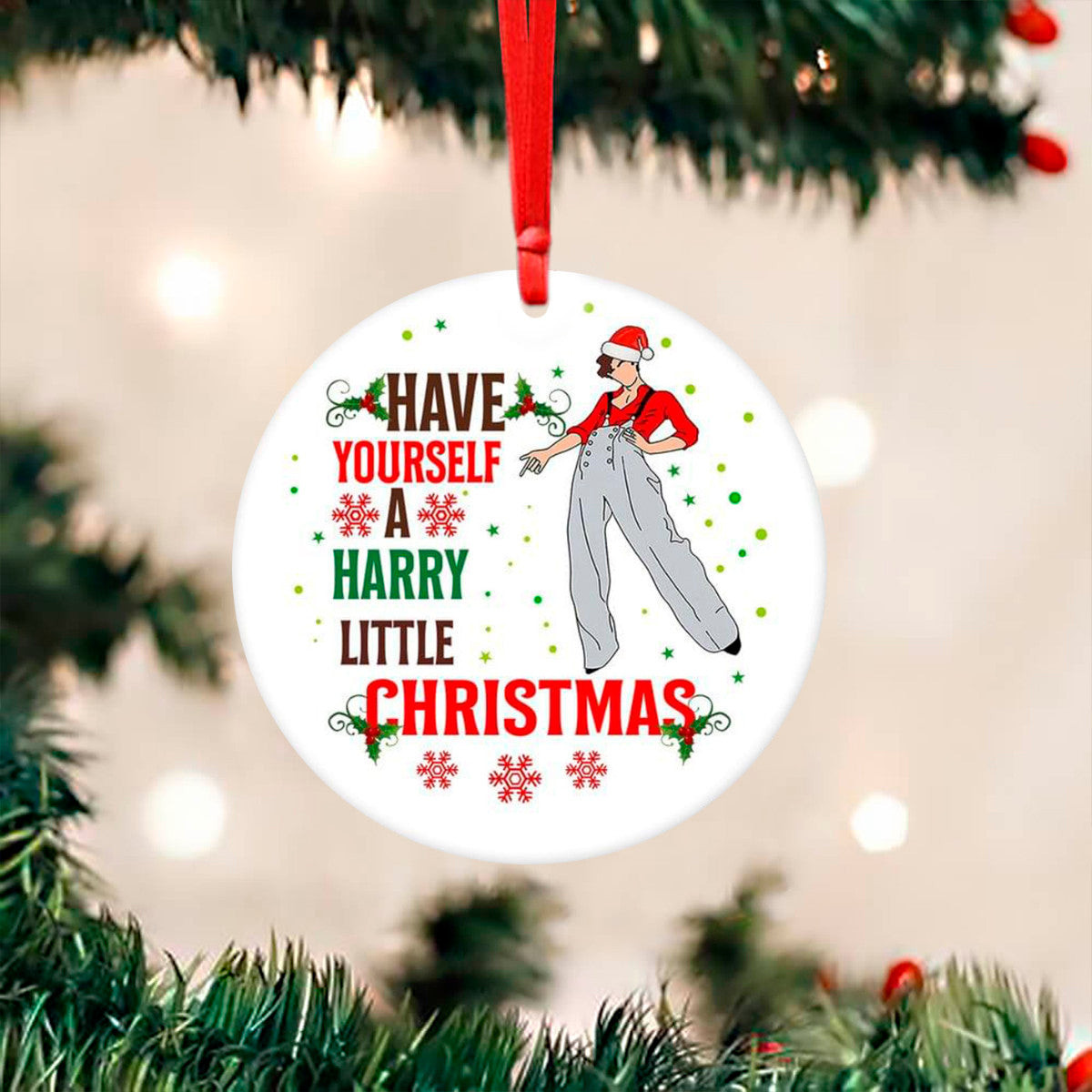 Have Yourself A Harry Merry Little Christmas Ornament Harry Styles Fan Funny Xmas Ornaments