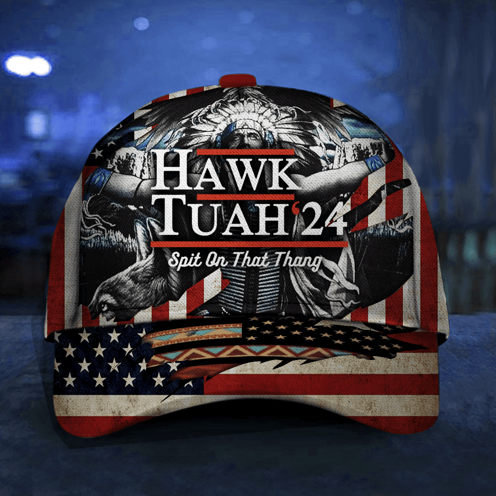 Hawk Tuah 24 Spit On That Thang Hat Native American Hawk Tuah Hat Funny Gifts