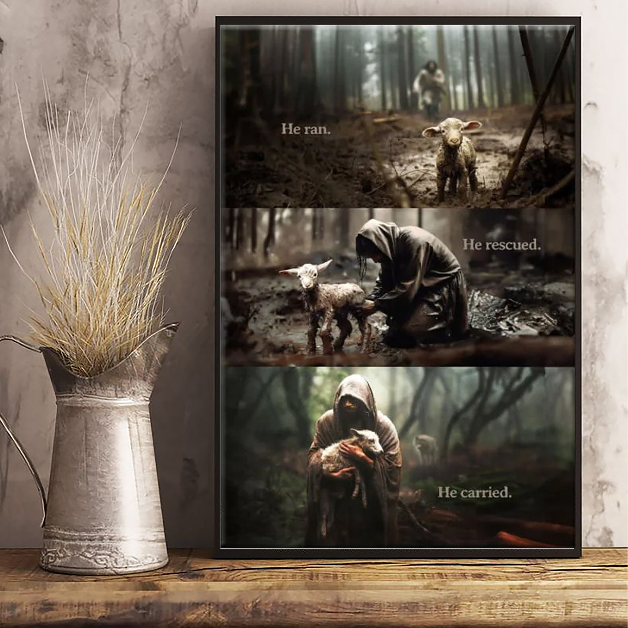 He Ran He Rescued He Carried Poster Christian Wall Art For Living Room Home Decor He Ran He Rescued He Carried Poster Christian Wall Art For Living Room Home Decor