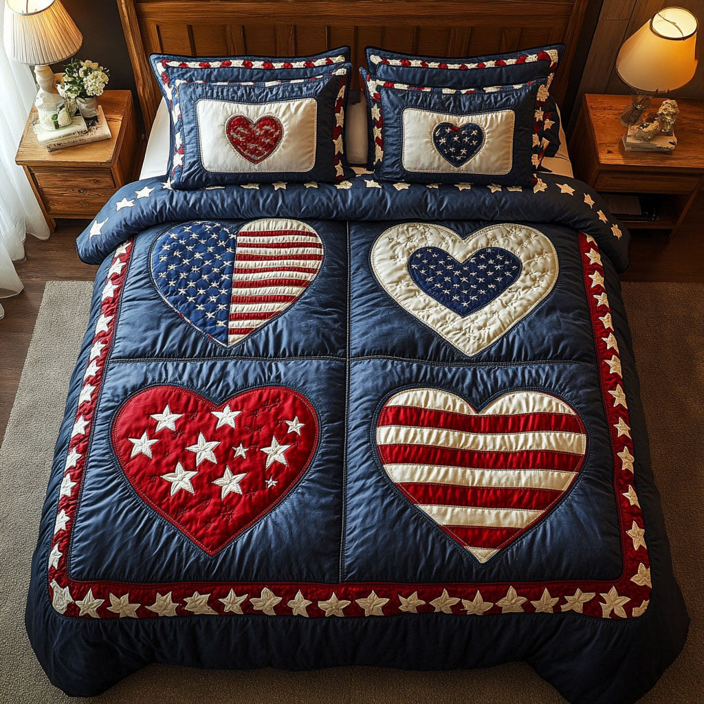 Heart of Valor Quilted Bedding Set Duvet Cover Bedspreads Patriotic Themed Gifts Heart of Valor Quilted Bedding Set Duvet Cover Bedspreads Patriotic Themed Gifts
