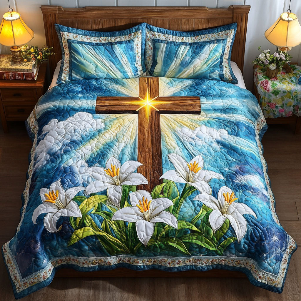 Heavenly Cross Serenity Quilted Bedding Set Duvet Cover Bed Sheet Set The Gift Of Faith For Dad Heavenly Cross Serenity Quilted Bedding Set Duvet Cover Bed Sheet Set The Gift Of Faith For Dad