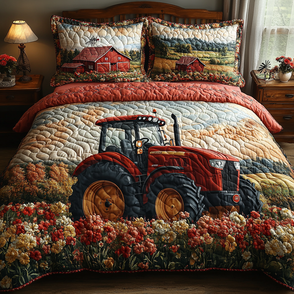 Heavy Duty Quilted Bedding Set Duvet Cover Bedspread Funny Tractor Gifts Heavy Duty Quilted Bedding Set Duvet Cover Bedspread Funny Tractor Gifts