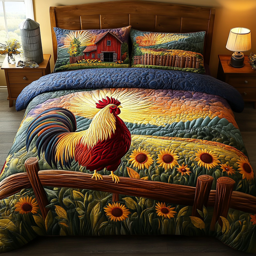 Hen Haven Quilted Bedding Set Duvet Cover Bed Sheet Set Gift Ideas For Chicken Owners Hen Haven Quilted Bedding Set Duvet Cover Bed Sheet Set Gift Ideas For Chicken Owners