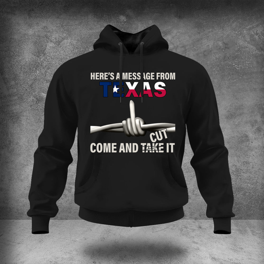 Here's A Message From Texas Shirt Come And Cut It T-Shirt Support Texas Merch Here's A Message From Texas Shirt Come And Cut It T-Shirt Support Texas Merch