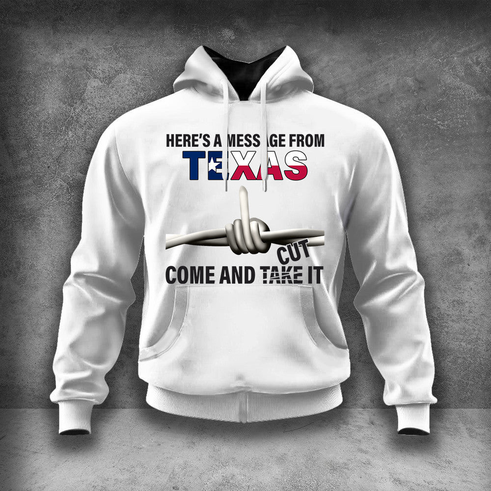 Here's A Message From Texas Shirt Come And Cut It T-Shirt Support Texas Merch Here's A Message From Texas Shirt Come And Cut It T-Shirt Support Texas Merch