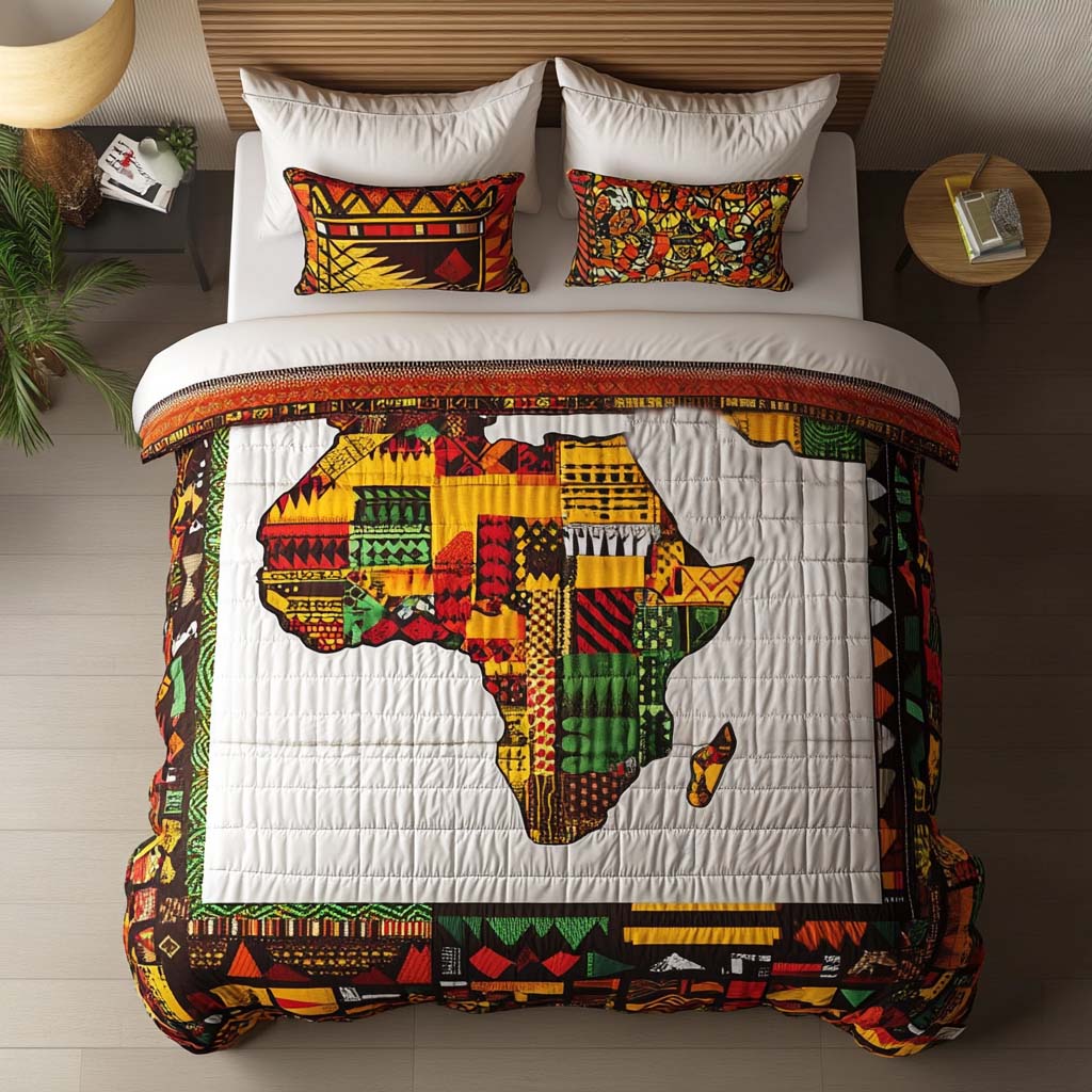Heritage Patch Africa Quilted Bedding Set Duvet Cover Bedspreads African American Gifts For Her Heritage Patch Africa Quilted Bedding Set Duvet Cover Bedspreads African American Gifts For Her