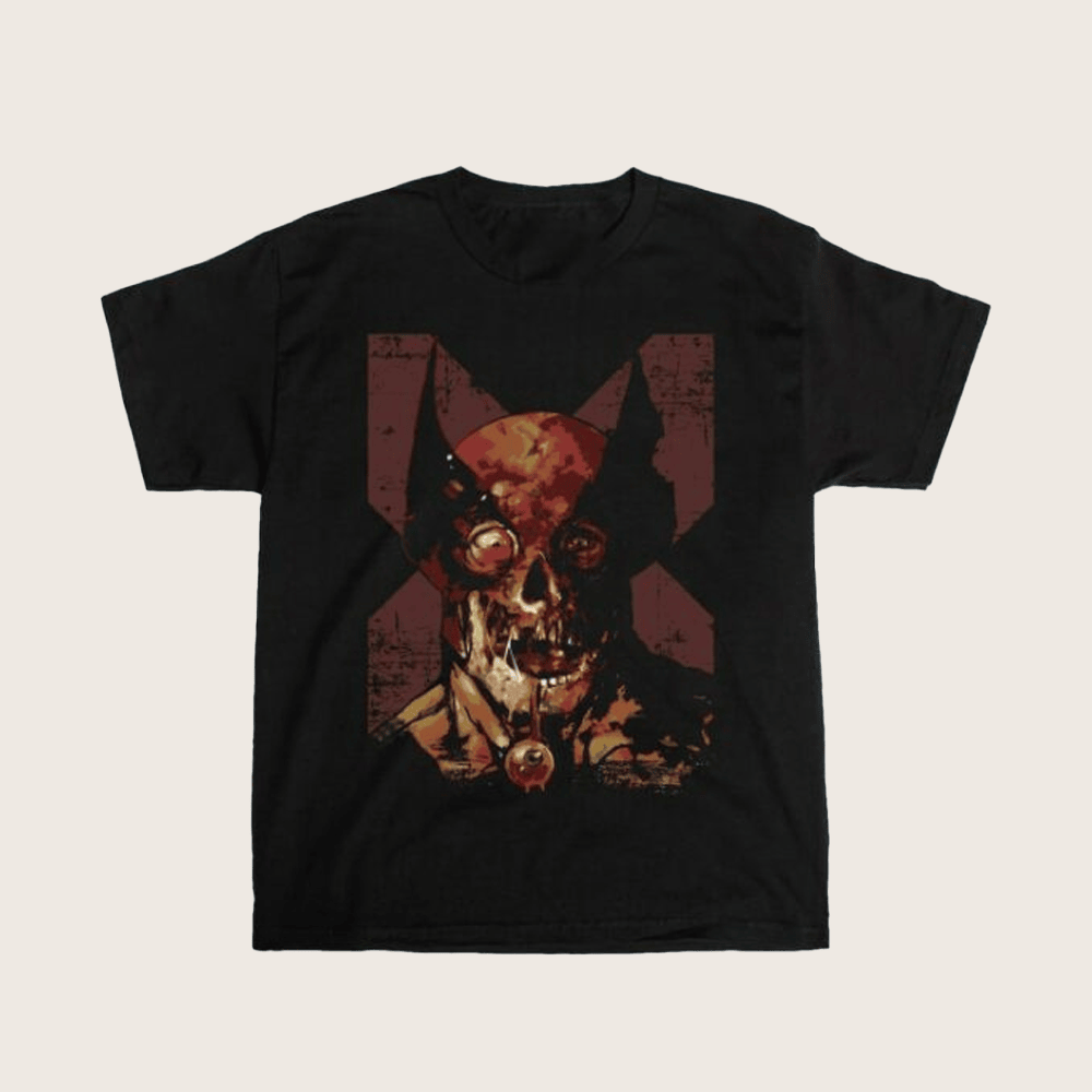 Heroes And Villains Merch Marvel Zombies Wolverine Face T-Shirt Horror Clothing Gifts Heroes And Villains Merch Marvel Zombies Wolverine Face T-Shirt Horror Clothing Gifts