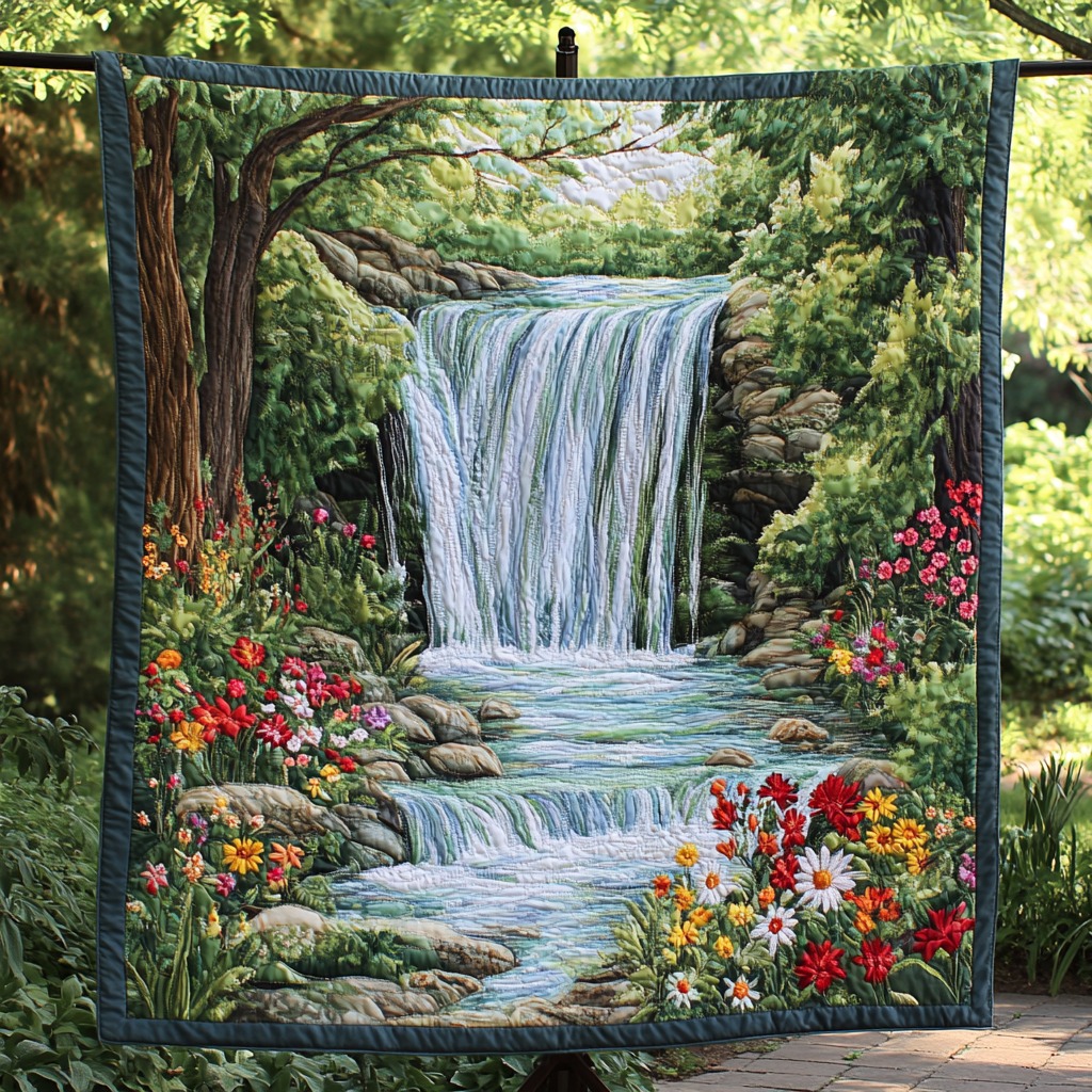 Hidden Oasis Quilted Blanket Cute Colorful Blanket Christmas Gift Ideas For Boyfriend