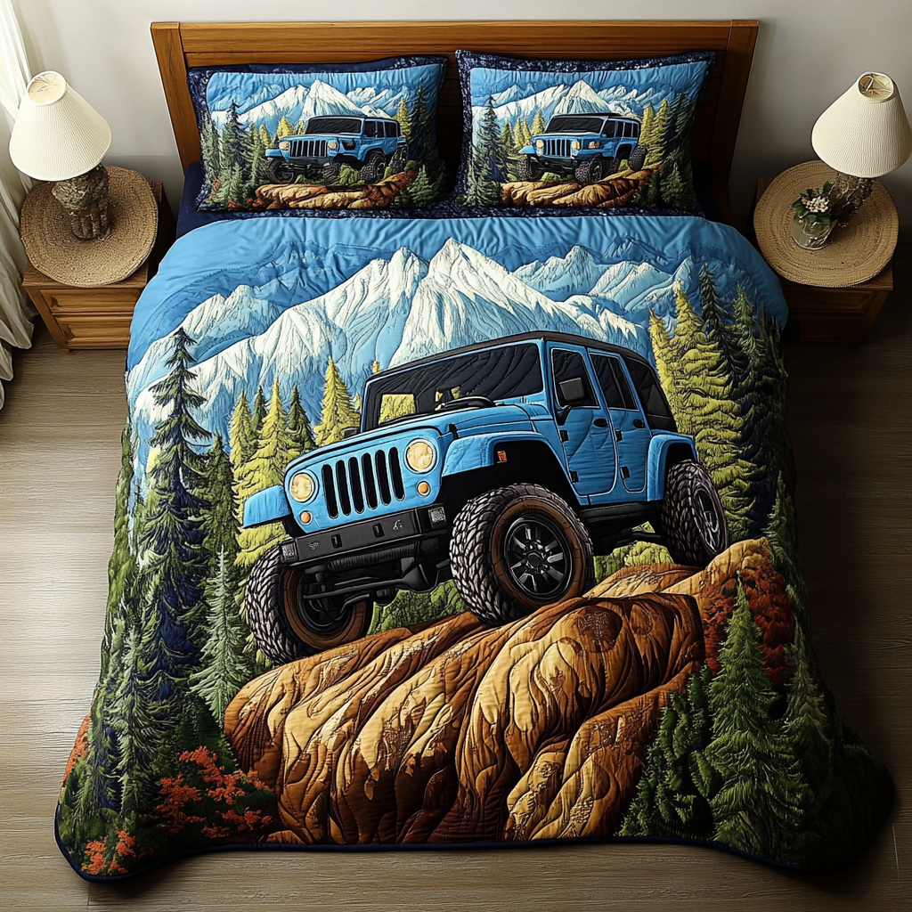 Hill Quest Quilted Bedding Set Duvet Cover Bed Sheet Set Jeep Gifts For Men Hill Quest Quilted Bedding Set Duvet Cover Bed Sheet Set Jeep Gifts For Men