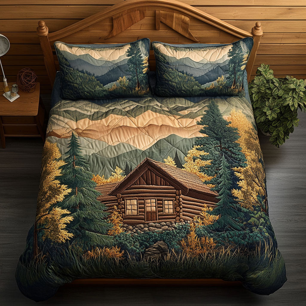 Hillside Cabin Quilted Bedding Set Duvet Cover Bed Sheet Set Bear Lovers Gifts For Him Hillside Cabin Quilted Bedding Set Duvet Cover Bed Sheet Set Bear Lovers Gifts For Him