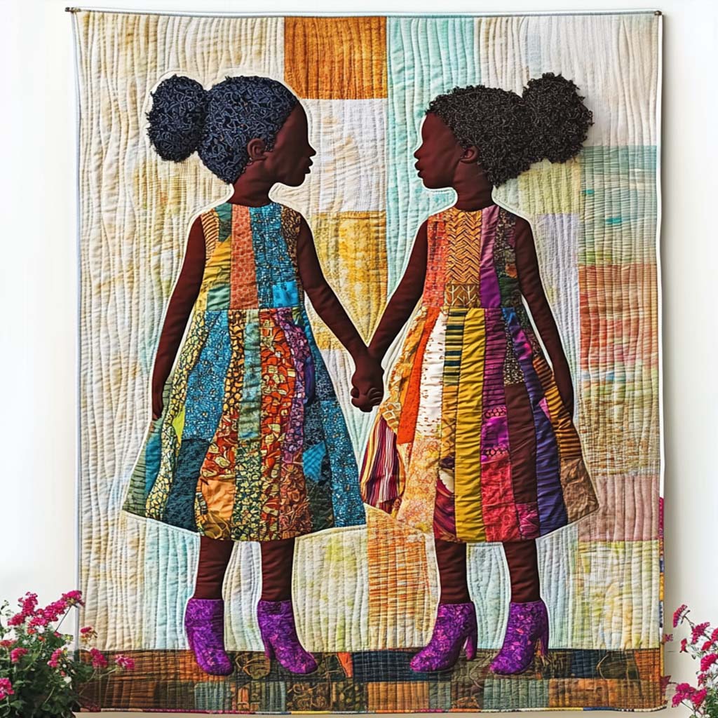 Holding Hands Quilted Blanket Nice Throw Blanket African American Gifts For Her Holding Hands Quilted Blanket Nice Throw Blanket African American Gifts For Her