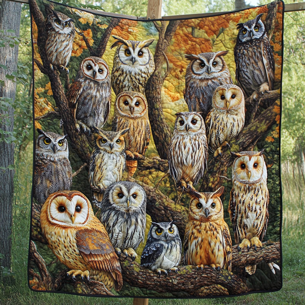 Hooting Harmony Quilted Blanket Sofa Throw Blanket Owl Christmas Gifts Hooting Harmony Quilted Blanket Sofa Throw Blanket Owl Christmas Gifts