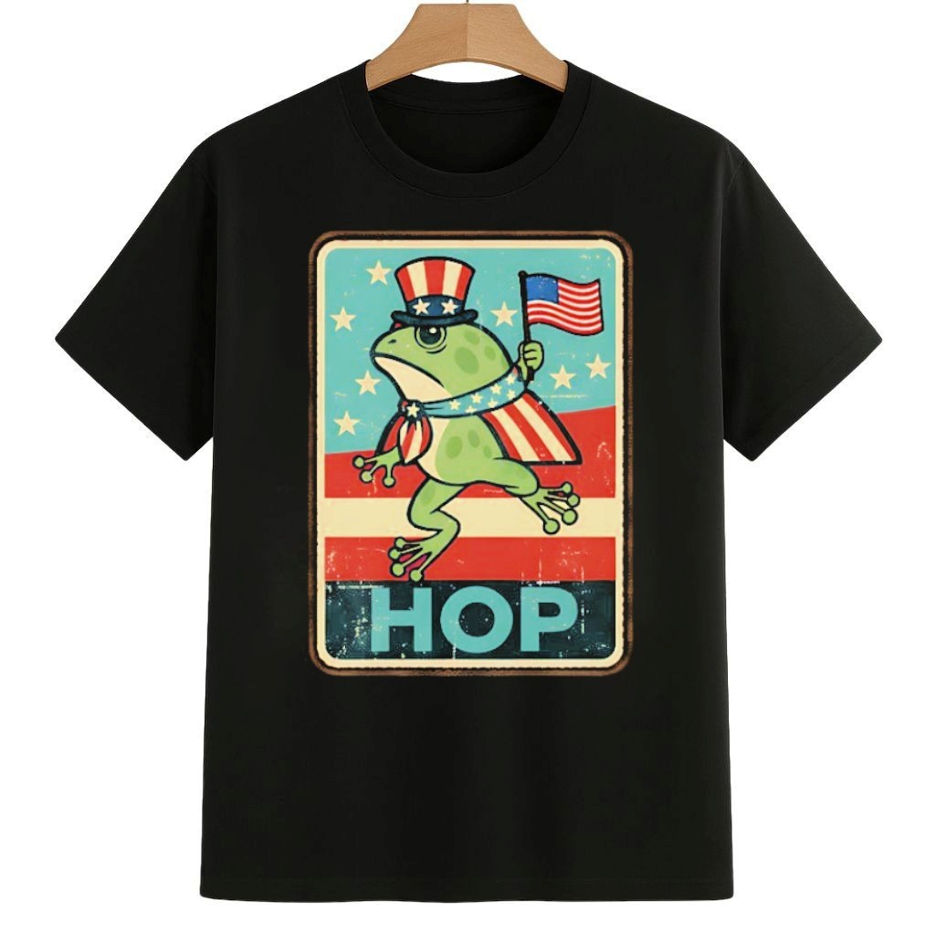 HOP Patriotic Frog Funny USA Frog Shirt Portland Frog Protest Merch HOP Patriotic Frog Funny USA Frog Shirt Portland Frog Protest Merch