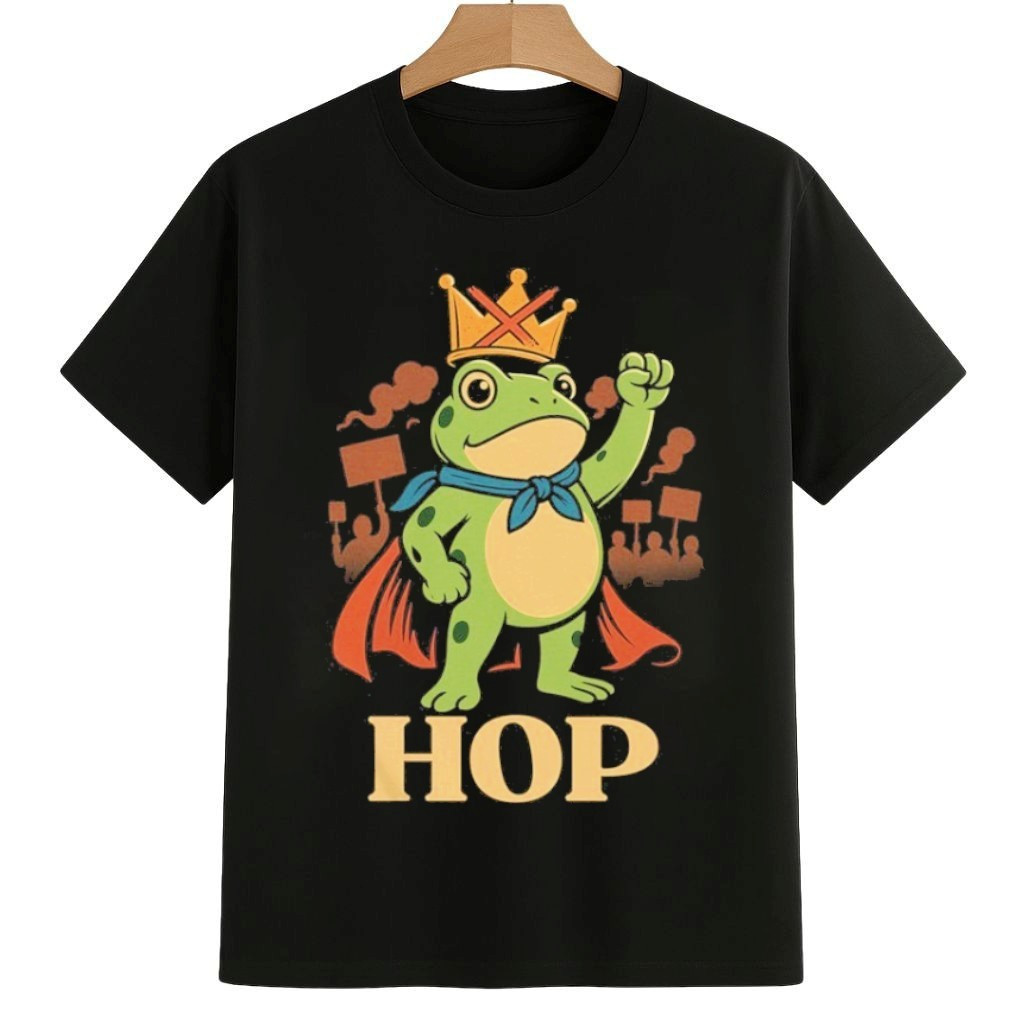 HOP Portland Funny Frog Protest No Kings In America, Frogs Against Fascism Shirt Portland Frog Against ICE Merch HOP Portland Funny Frog Protest No Kings In America, Frogs Against Fascism Shirt Portland Frog Against ICE Merch