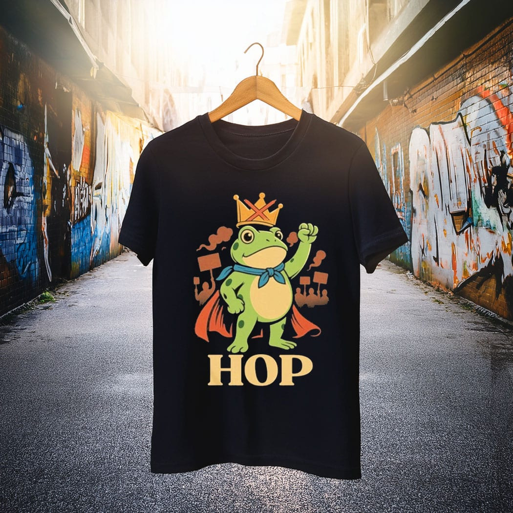 HOP Portland Funny Frog Protest No Kings In America Shirts Pro Democracy Frog Merch HOP Portland Funny Frog Protest No Kings In America Shirts Pro Democracy Frog Merch