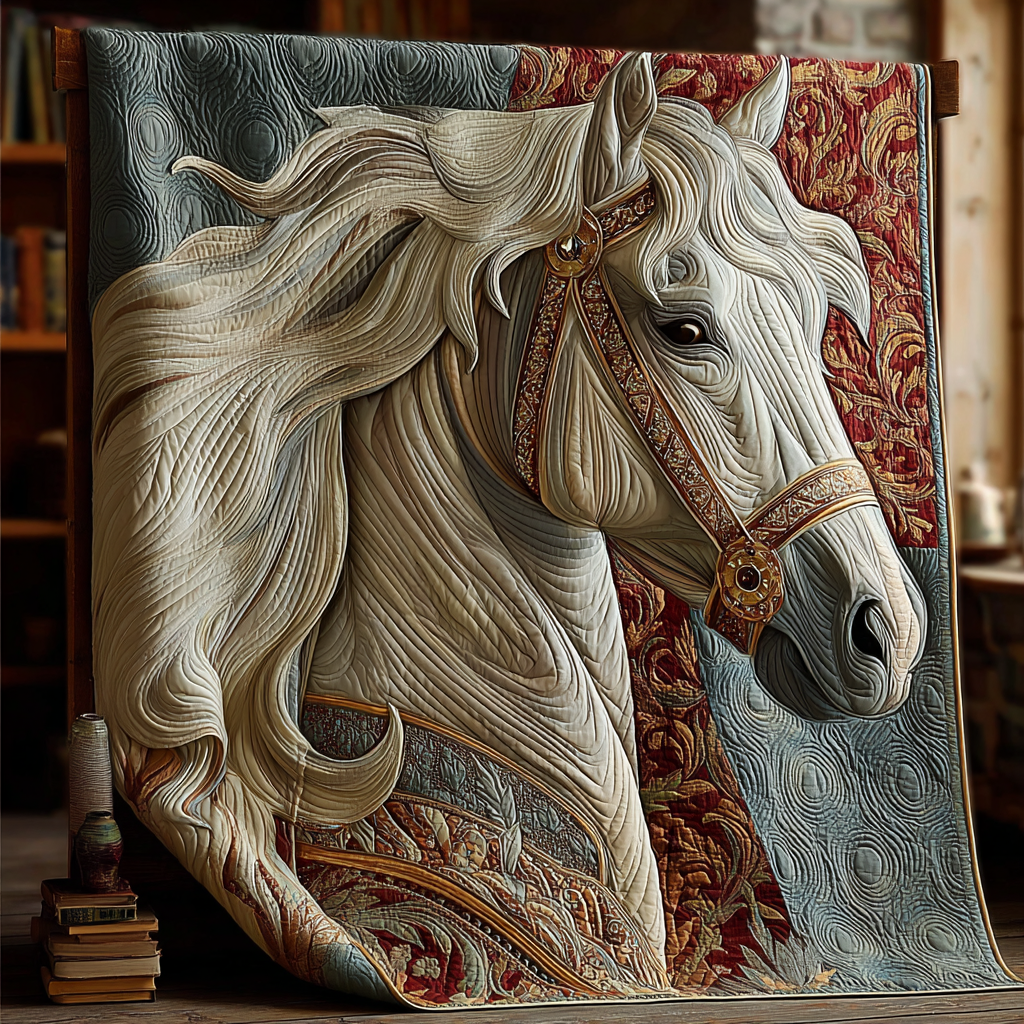 Horse Journey Quilted Blanket Nice Throw Blanket Gifts For Young Horse Riders Horse Journey Quilted Blanket Nice Throw Blanket Gifts For Young Horse Riders