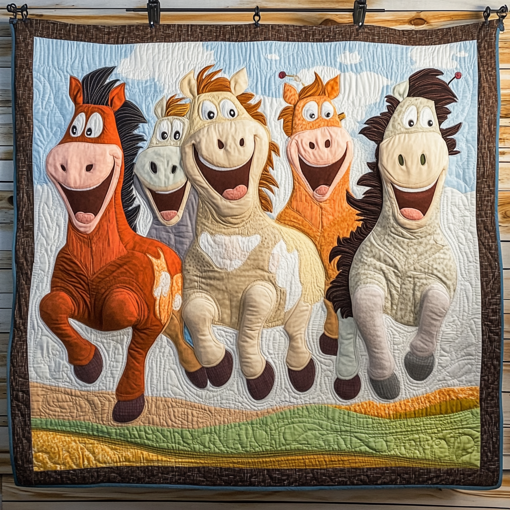 Horse Journey Quilted Blanket Sofa Throw Blanket Unique Gifts For Horse Owners Horse Journey Quilted Blanket Sofa Throw Blanket Unique Gifts For Horse Owners