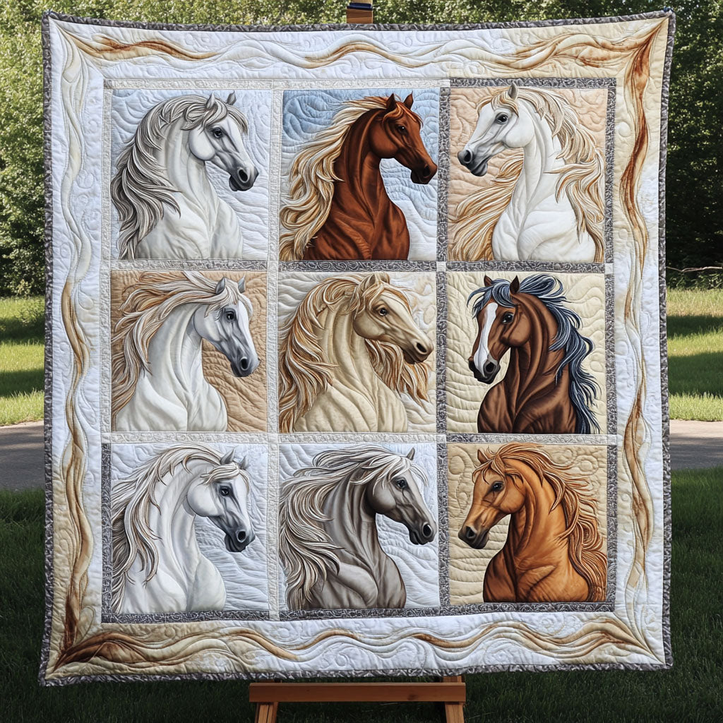 Horses of the Wind Quilted Blanket Sofa Throw Blanket Horse Gifts For Equestrian Riders Horses of the Wind Quilted Blanket Sofa Throw Blanket Horse Gifts For Equestrian Riders