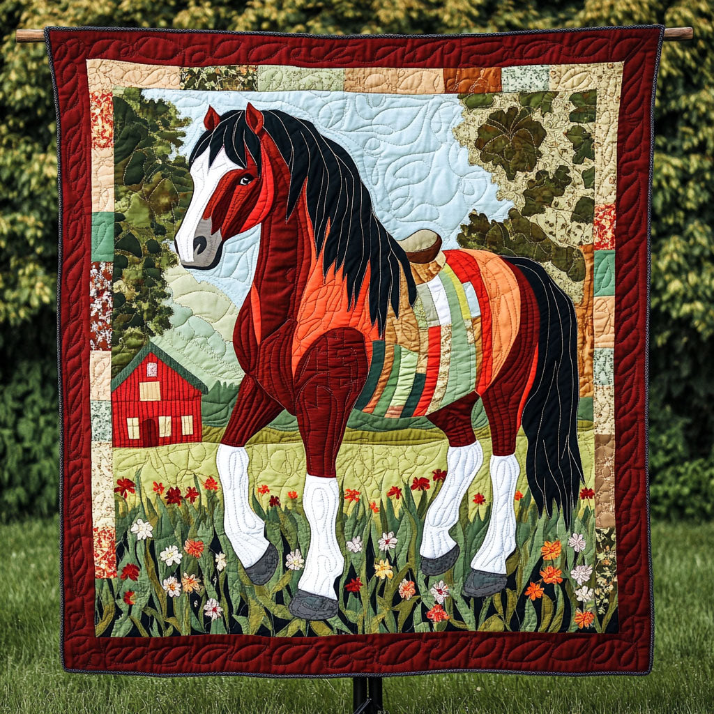 Horseshoe Charm Quilted Blanket Cute Throw Blanket Wedding Gift For Horse Lovers Horseshoe Charm Quilted Blanket Cute Throw Blanket Wedding Gift For Horse Lovers