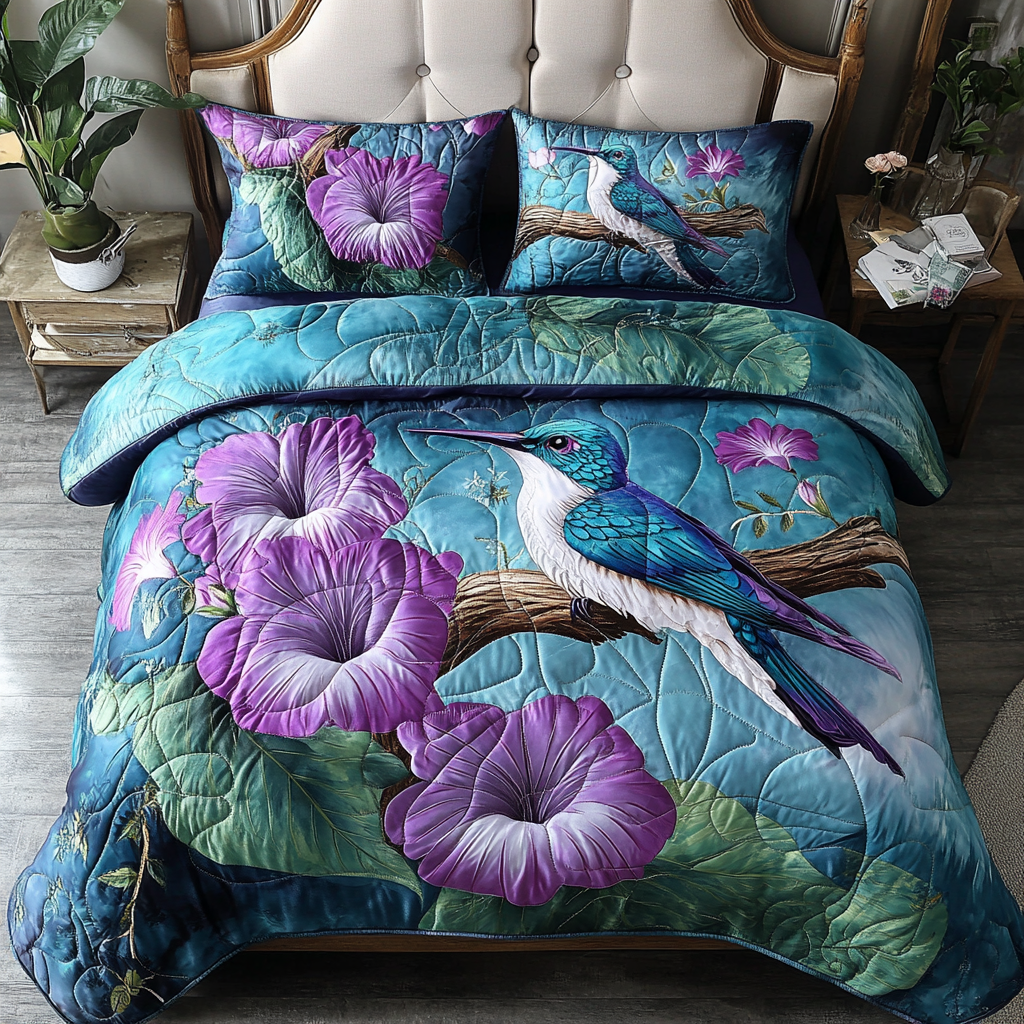 Humming Grace Quilted Bedding Set Duvet Cover Bed Sheet Set Hummingbird Gifts For Mom Grandma Humming Grace Quilted Bedding Set Duvet Cover Bed Sheet Set Hummingbird Gifts For Mom Grandma