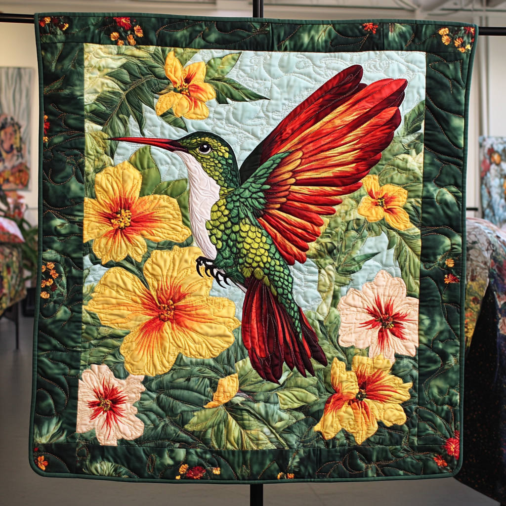 Humming Melody Quilted Blanket Cute Throw Blanket FlamingoGifts For Ladies Humming Melody Quilted Blanket Cute Throw Blanket FlamingoGifts For Ladies