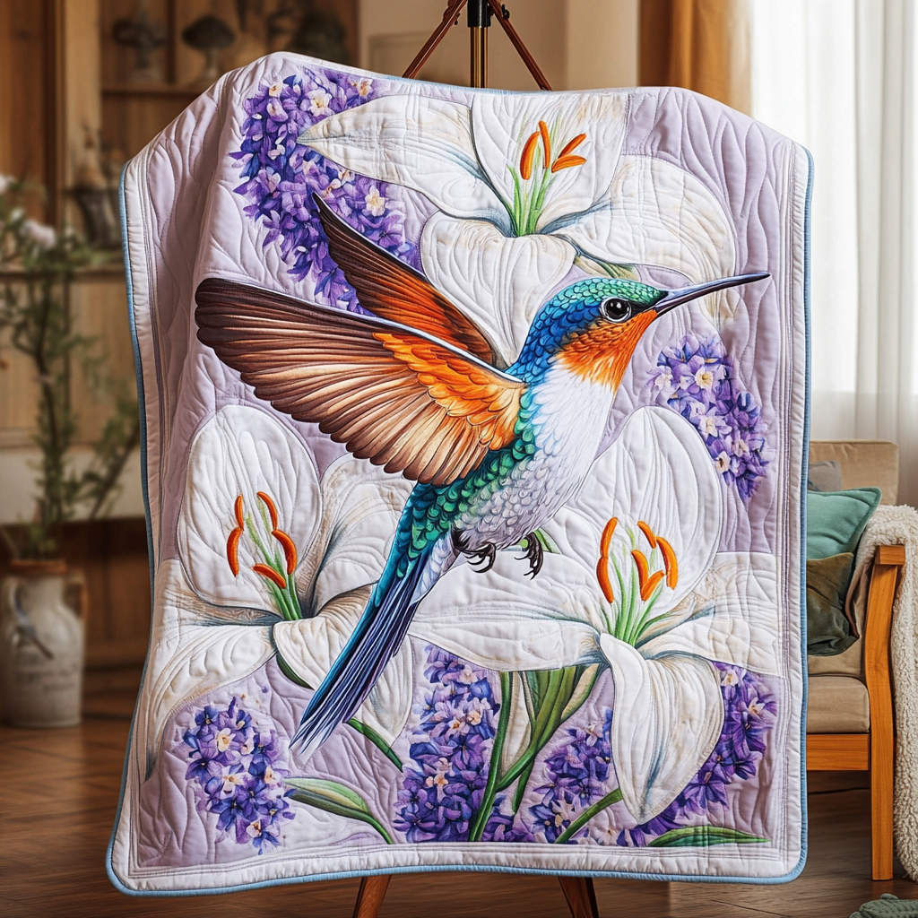 Hummingbird Bliss Quilted Blanket Cute Throw Blanket Flamingo Themed Birthday Gifts Hummingbird Bliss Quilted Blanket Cute Throw Blanket Flamingo Themed Birthday Gifts