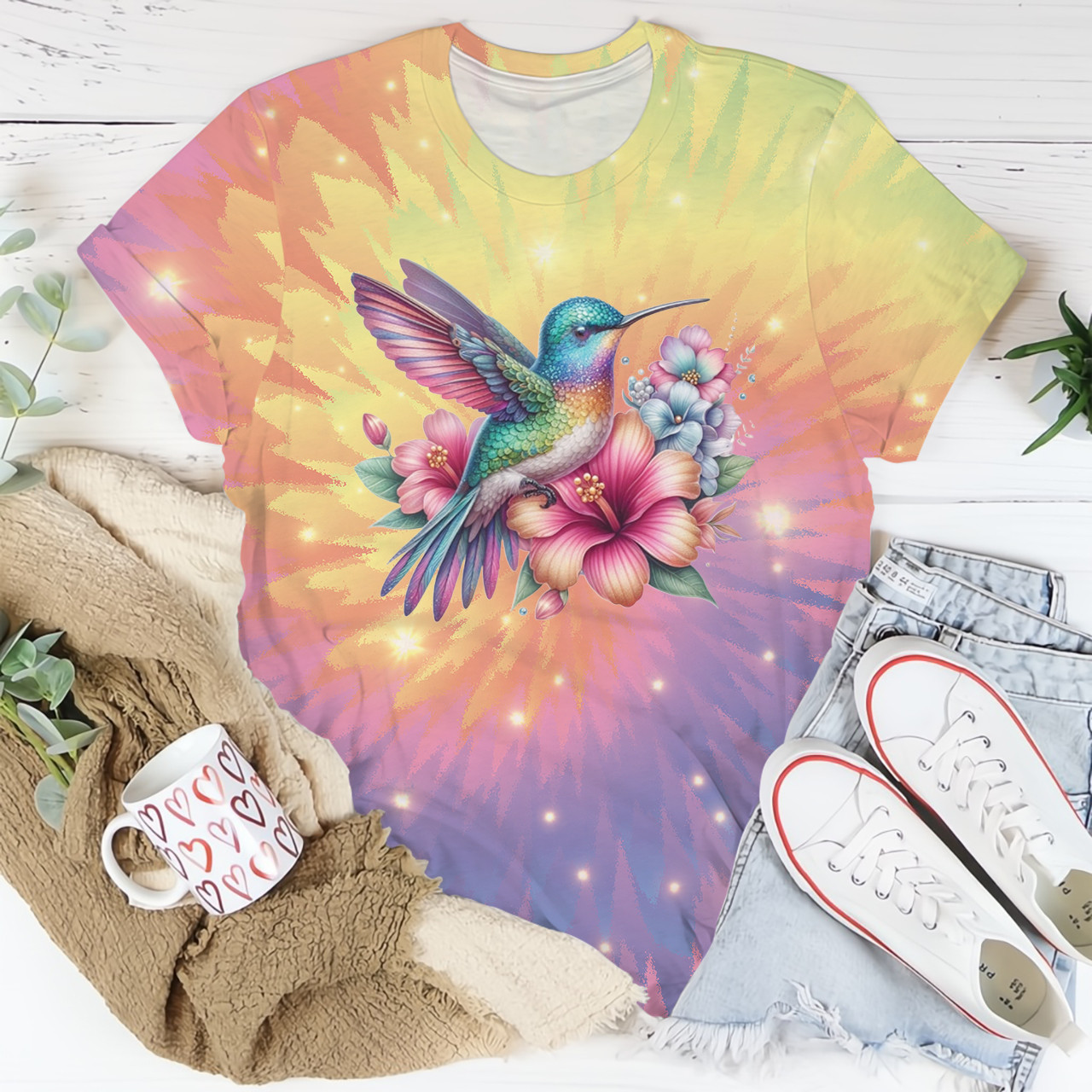 Hummingbird Butterfly And Flowers Tie Dye Shirt Best Tee Shirts For Women Hummingbird Butterfly And Flowers Tie Dye Shirt Best Tee Shirts For Women