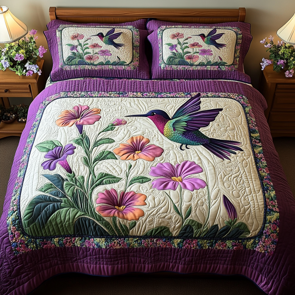 Hummingbird Dream Quilted Bedding Set Duvet Cover Bed Sheet Set Hummingbird Themed Gifts Hummingbird Dream Quilted Bedding Set Duvet Cover Bed Sheet Set Hummingbird Themed Gifts