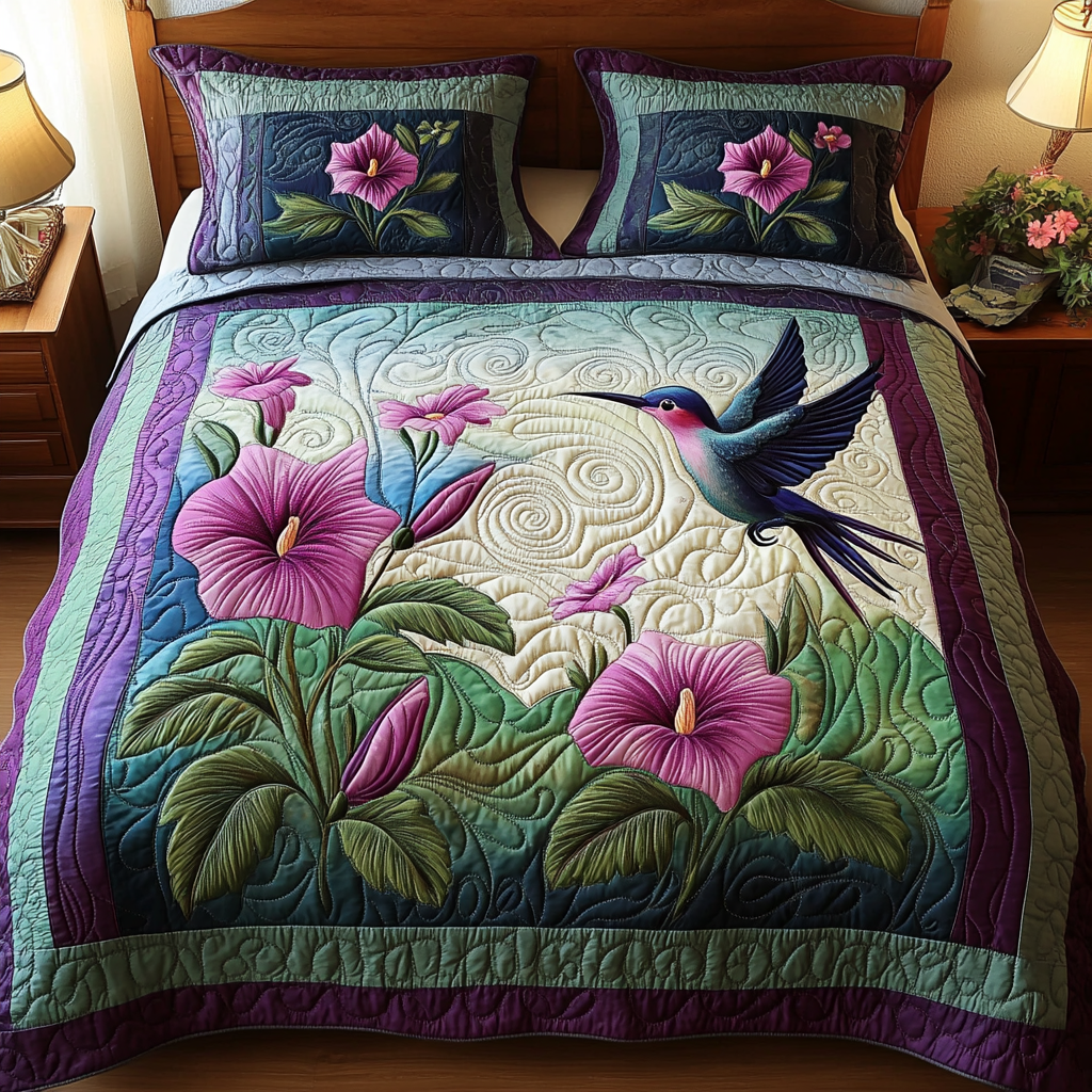 Hummingbird Garden Quilted Bedding Set Duvet Cover Bed Sheet Set Hummingbird Gifts For Her Hummingbird Garden Quilted Bedding Set Duvet Cover Bed Sheet Set Hummingbird Gifts For Her