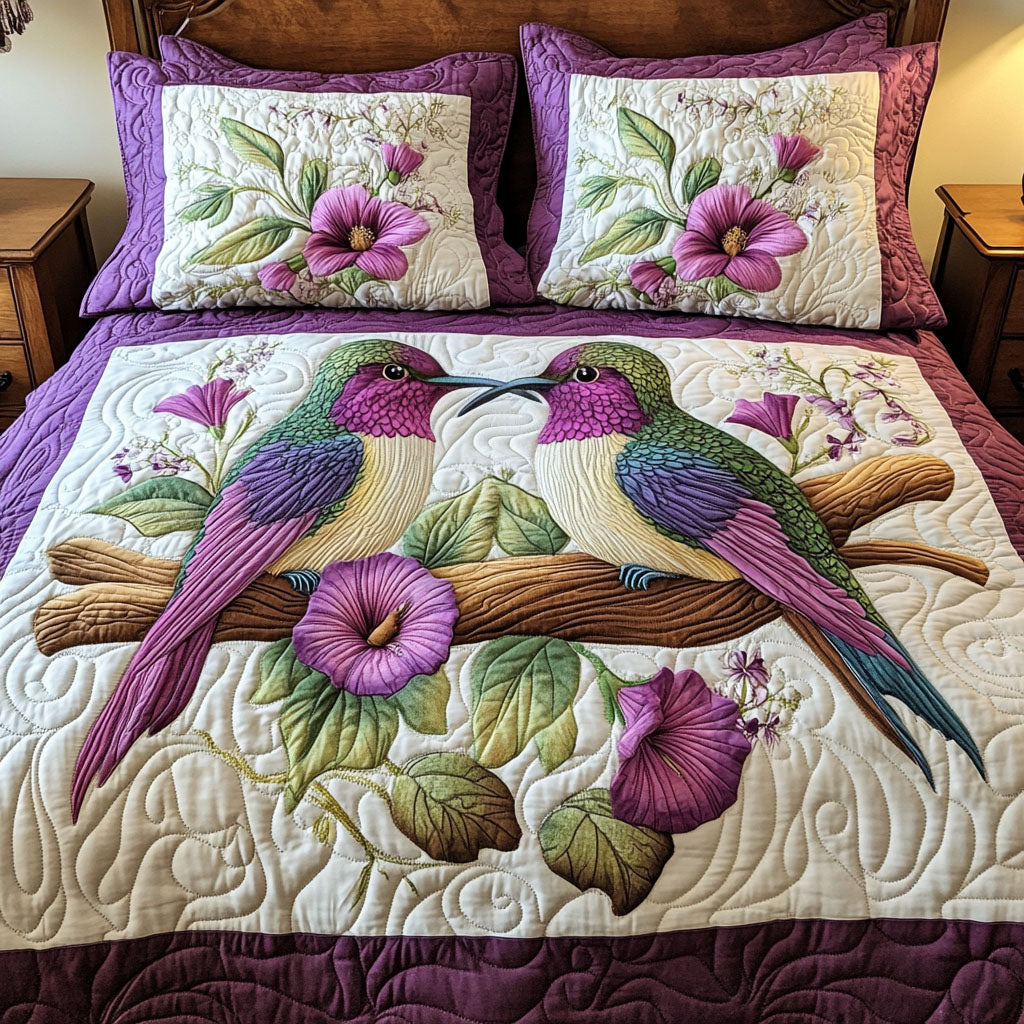 Hummingbird Harmony Quilted Bedding Set Duvet Cover Bedspread Gifts For Hummingbird Lovers Hummingbird Harmony Quilted Bedding Set Duvet Cover Bedspread Gifts For Hummingbird Lovers