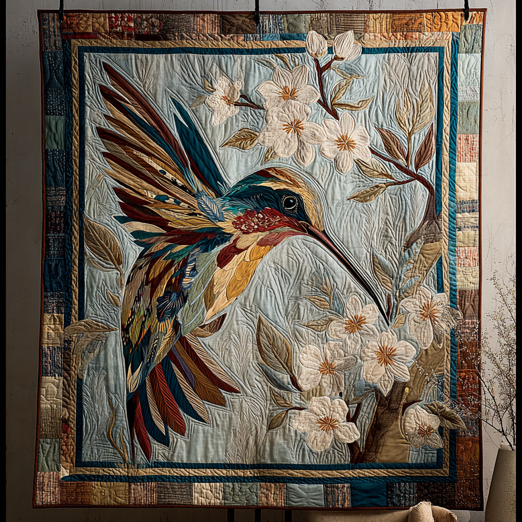 Hummingbird Melody Quilted Blanket Nice Throw Blanket Pink Flamingo Gifts Xmas Ideas Hummingbird Melody Quilted Blanket Nice Throw Blanket Pink Flamingo Gifts Xmas Ideas