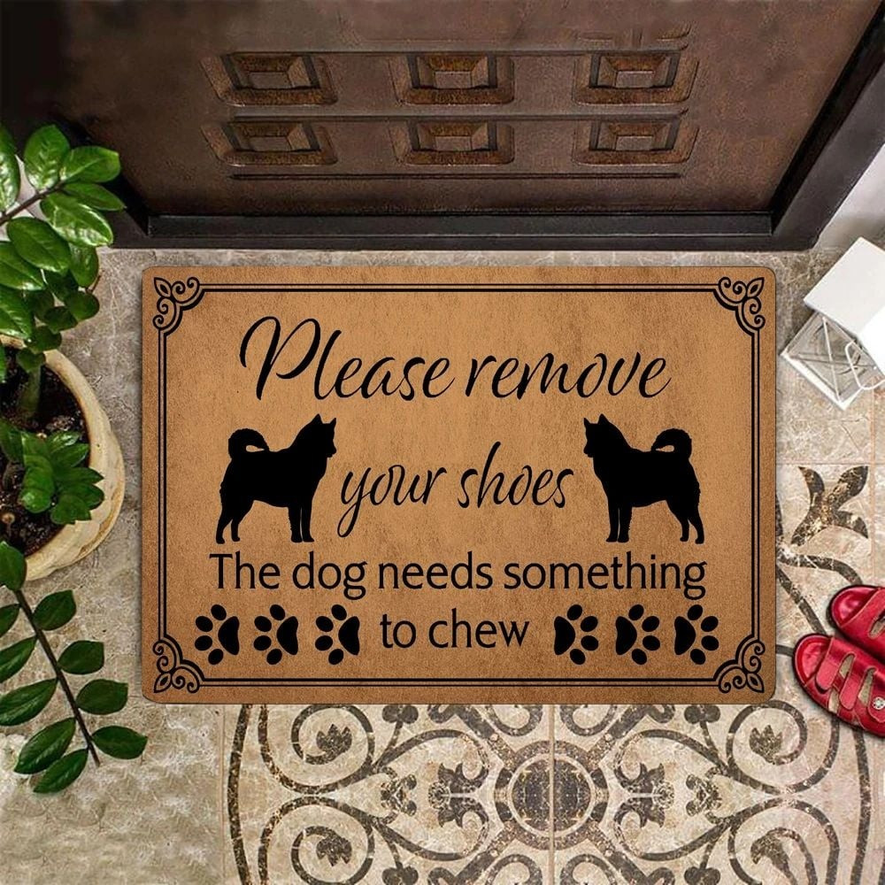 Husky Please Remove Your Shoes Doormat Funny Door Mat With Saying For Husky Lover Owner Husky Please Remove Your Shoes Doormat Funny Door Mat With Saying For Husky Lover Owner