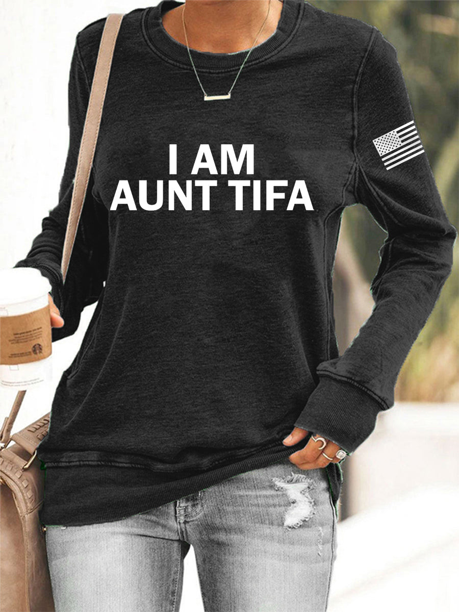 I Am Aunt Tifa Aunties Against Fascists Sweatshirt Anti ICE Sweatshirt No Kings Merch I Am Aunt Tifa Aunties Against Fascists Sweatshirt Anti ICE Sweatshirt No Kings Merch