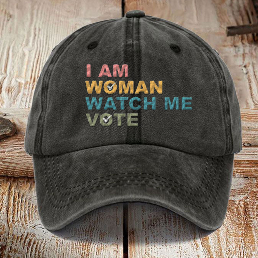 I Am Woman Watch Me Vote Hat 2024 Election Political Hat Feminist Gifts I Am Woman Watch Me Vote Hat 2024 Election Political Hat Feminist Gifts