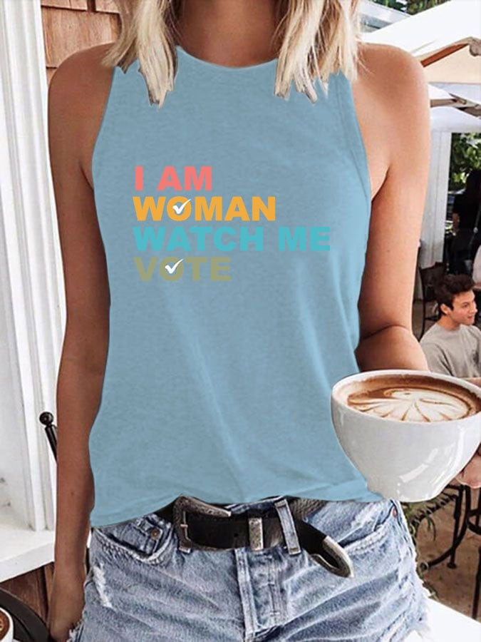 I Am Woman Watch Me Vote Muscle Tank 2024 Election Political Clothing Feminist Gifts I Am Woman Watch Me Vote Muscle Tank 2024 Election Political Clothing Feminist Gifts