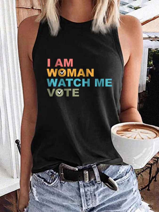 I Am Woman Watch Me Vote Muscle Tank 2024 Election Political Clothing Feminist Gifts I Am Woman Watch Me Vote Muscle Tank 2024 Election Political Clothing Feminist Gifts