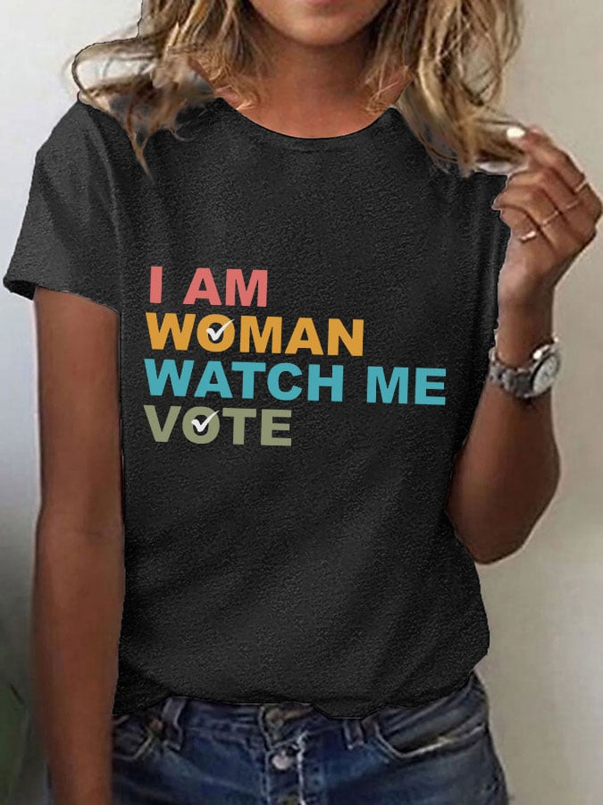 I Am Woman Watch Me Vote Shirt 2024 Election Political Tee Shirt Feminist Gifts I Am Woman Watch Me Vote Shirt 2024 Election Political Tee Shirt Feminist Gifts