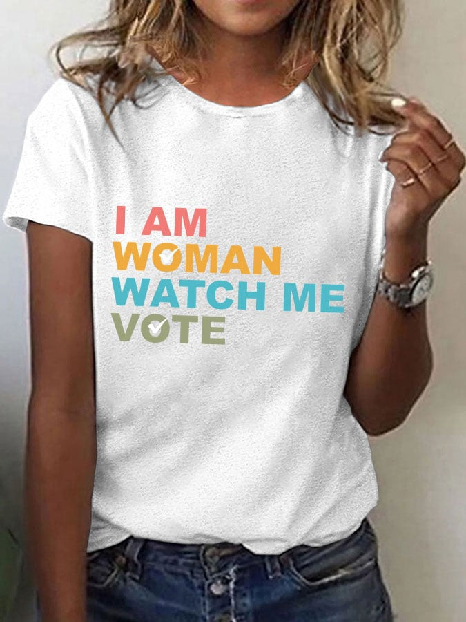 I Am Woman Watch Me Vote Shirt 2024 Election Political Tee Shirt Feminist Gifts I Am Woman Watch Me Vote Shirt 2024 Election Political Tee Shirt Feminist Gifts