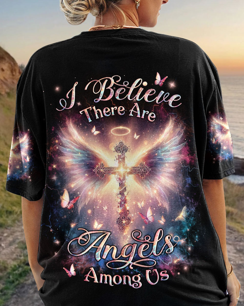 I Believe There Are Angels Among Us T-Shirt Womens Christian Shirt Faith Apparel I Believe There Are Angels Among Us T-Shirt Womens Christian Shirt Faith Apparel