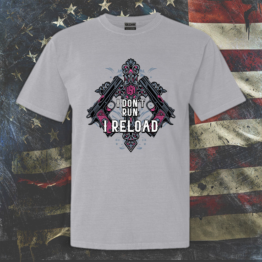 I Don't Run I Reload Shirt Gun Cross Christian T-Shirt 2nd Amendment Clothing Pro Gun Rights I Don't Run I Reload Shirt Gun Cross Christian T-Shirt 2nd Amendment Clothing Pro Gun Rights