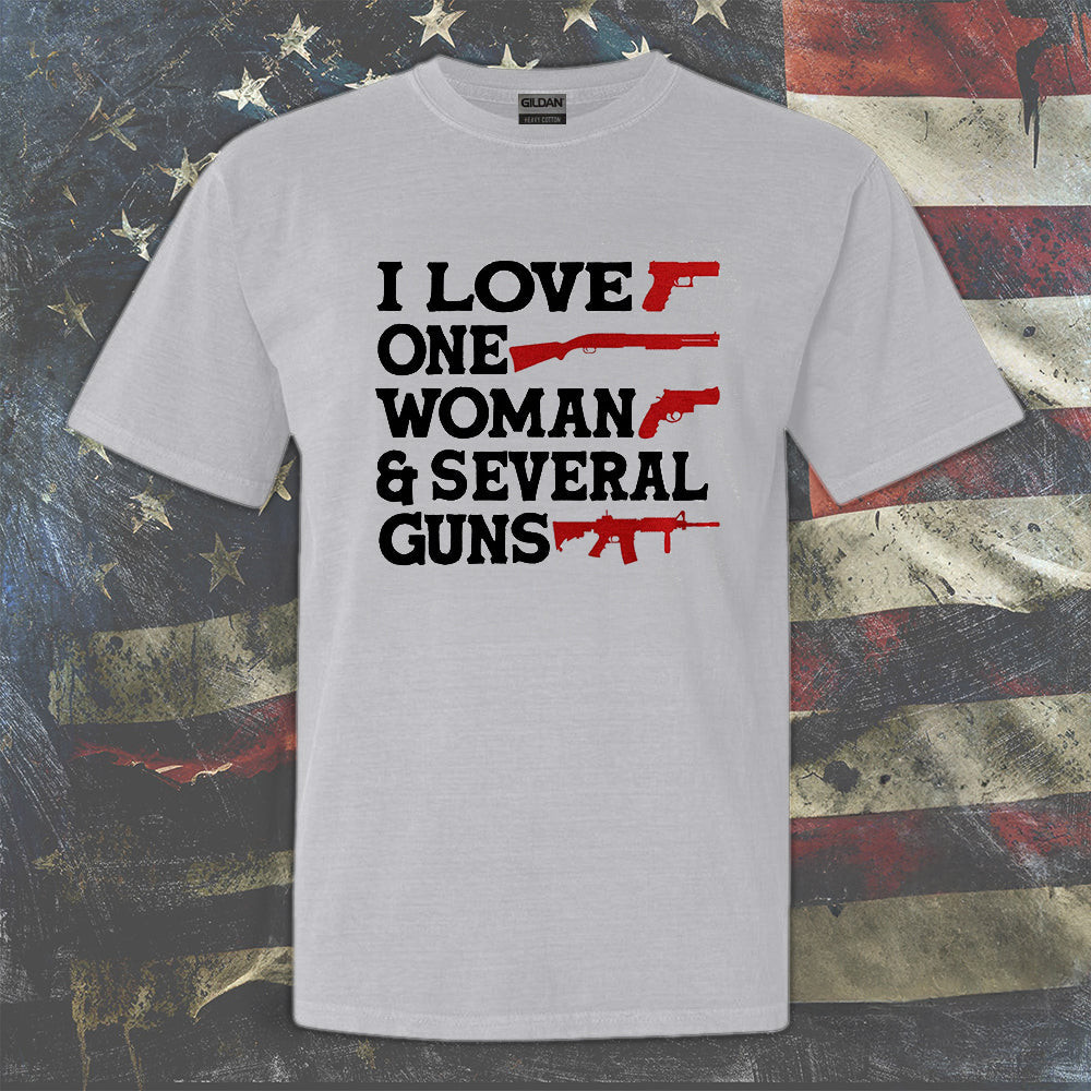 I Love One Women And Several Guns Shirt Gun Lover Funny T-Shirt Gifts For Husband I Love One Women And Several Guns Shirt Gun Lover Funny T-Shirt Gifts For Husband