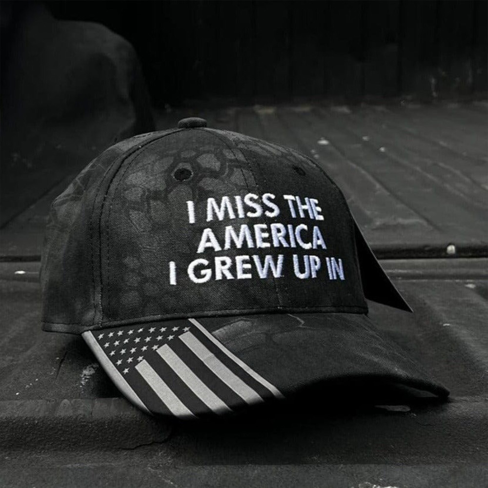 I Miss The America I Grew Up In Embroidered Camo Hat Mens Patriotic Hats Gifts For Veterans I Miss The America I Grew Up In Embroidered Camo Hat Mens Patriotic Hats Gifts For Veterans