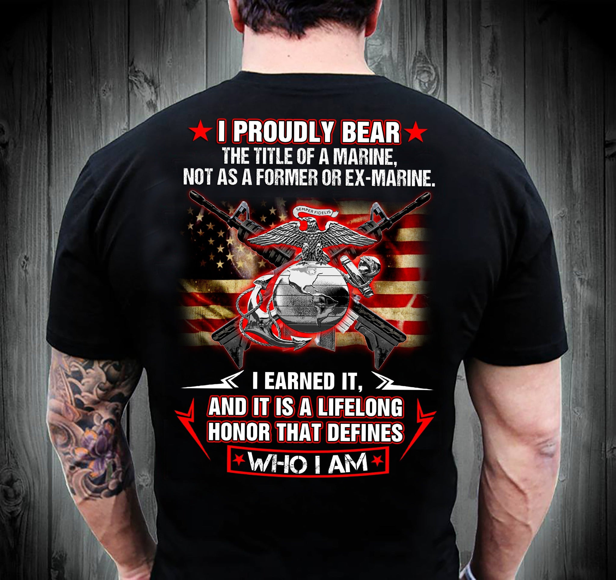 I Proudly Bear The Title Of Marine Not As A Former Or Ex-Marine Shirt USMC Gifts For Dad I Proudly Bear The Title Of Marine Not As A Former Or Ex-Marine Shirt USMC Gifts For Dad