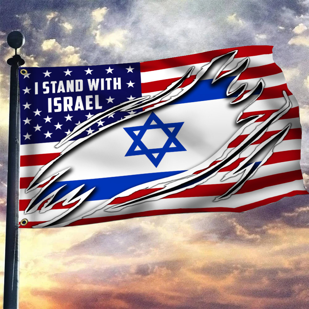 I Stand With Israel Flag Patriotic American And Israeli Flags For Sale I Stand With Israel Flag Patriotic American And Israeli Flags For Sale