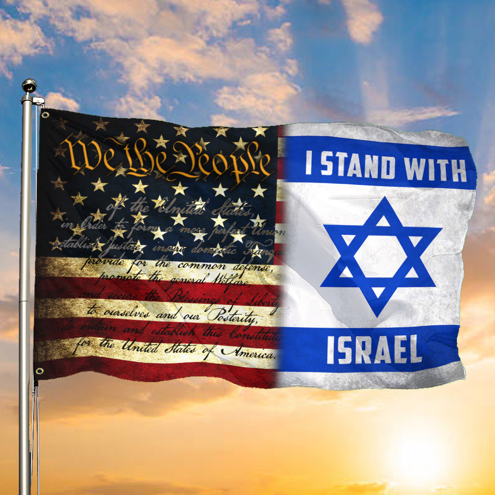 I Stand With Israel Flag Vintage We The People American And Israeli Flag Support I Stand With Israel Flag Vintage We The People American And Israeli Flag Support