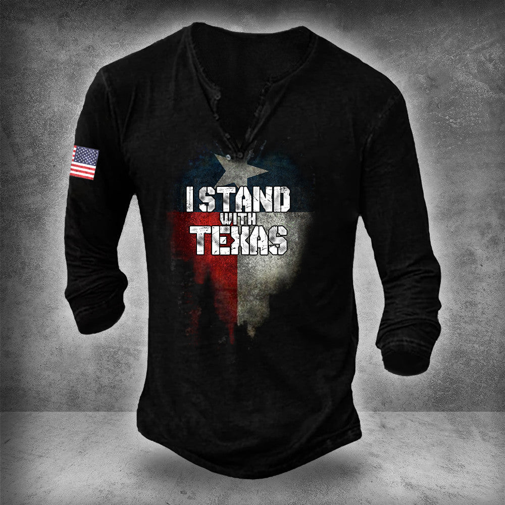 I Stand With Texas Long Sleeve Shirt I Stand With Texas Long Sleeve Shirt