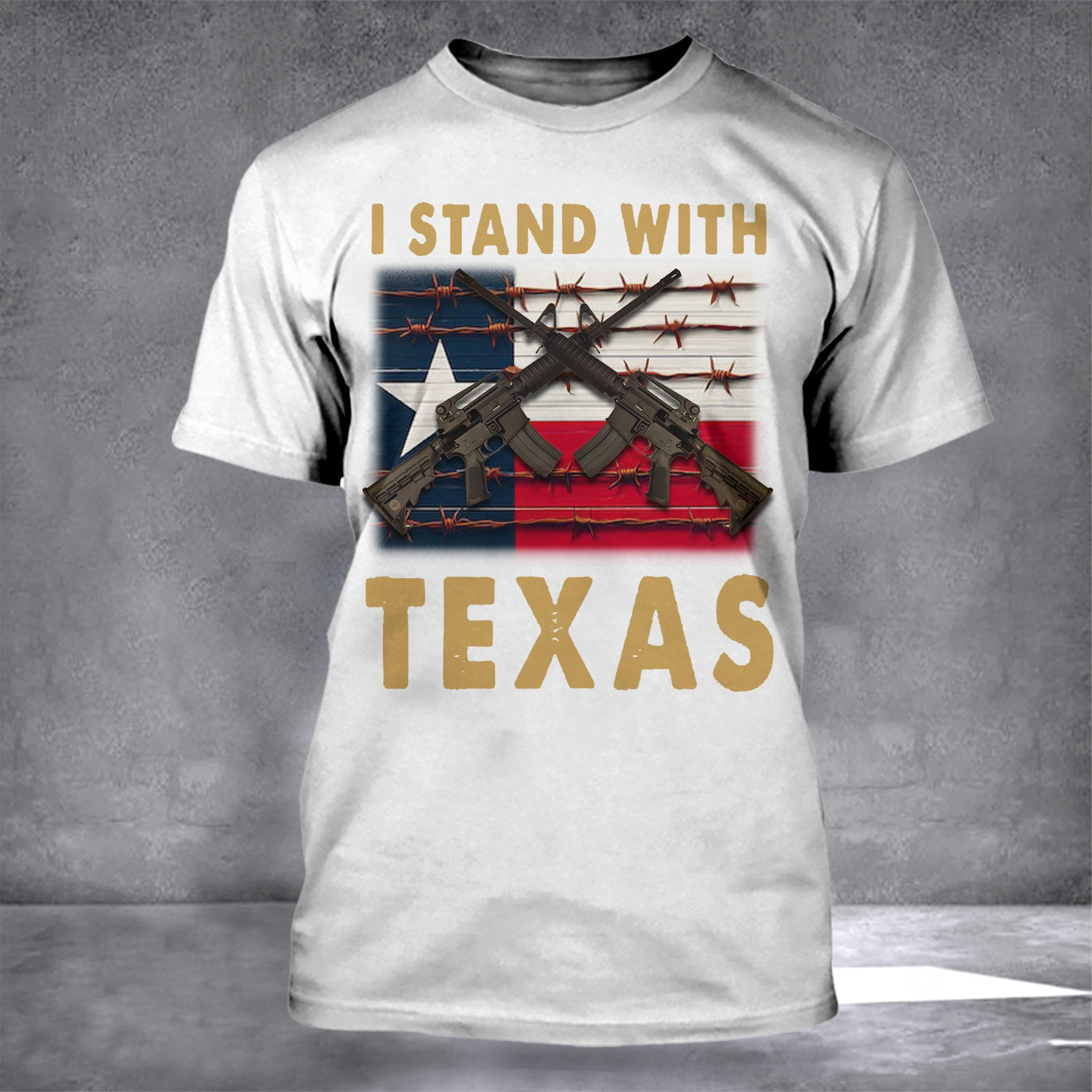 I Stand With Texas Shirt Texas Barbed Wire T-Shirt Gifts For Gun Lovers I Stand With Texas Shirt Texas Barbed Wire T-Shirt Gifts For Gun Lovers
