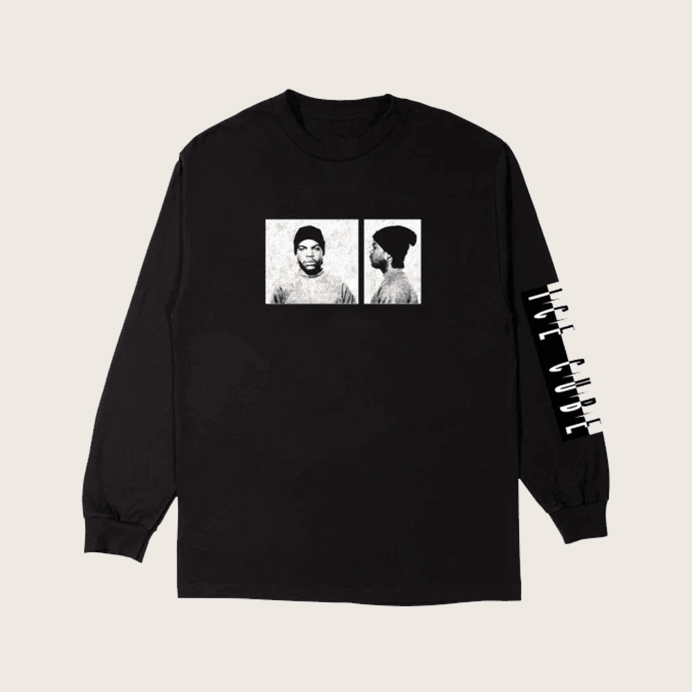 Ice Cube Merch Ice Cube Mug Shot Black Long Sleeve Shirt Gifts For Husband Ice Cube Merch Ice Cube Mug Shot Black Long Sleeve Shirt Gifts For Husband